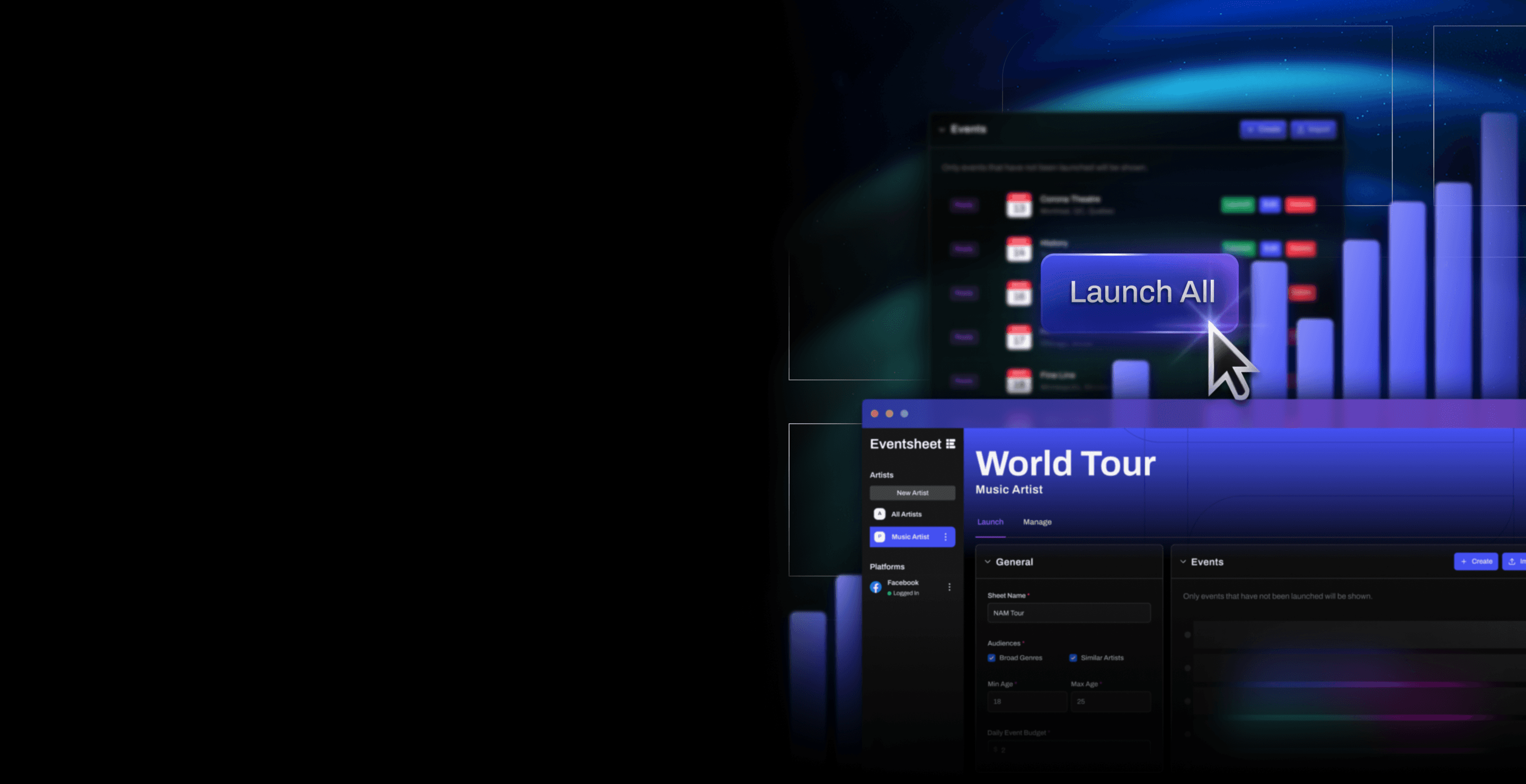 Eventsheet for Talent Buyers