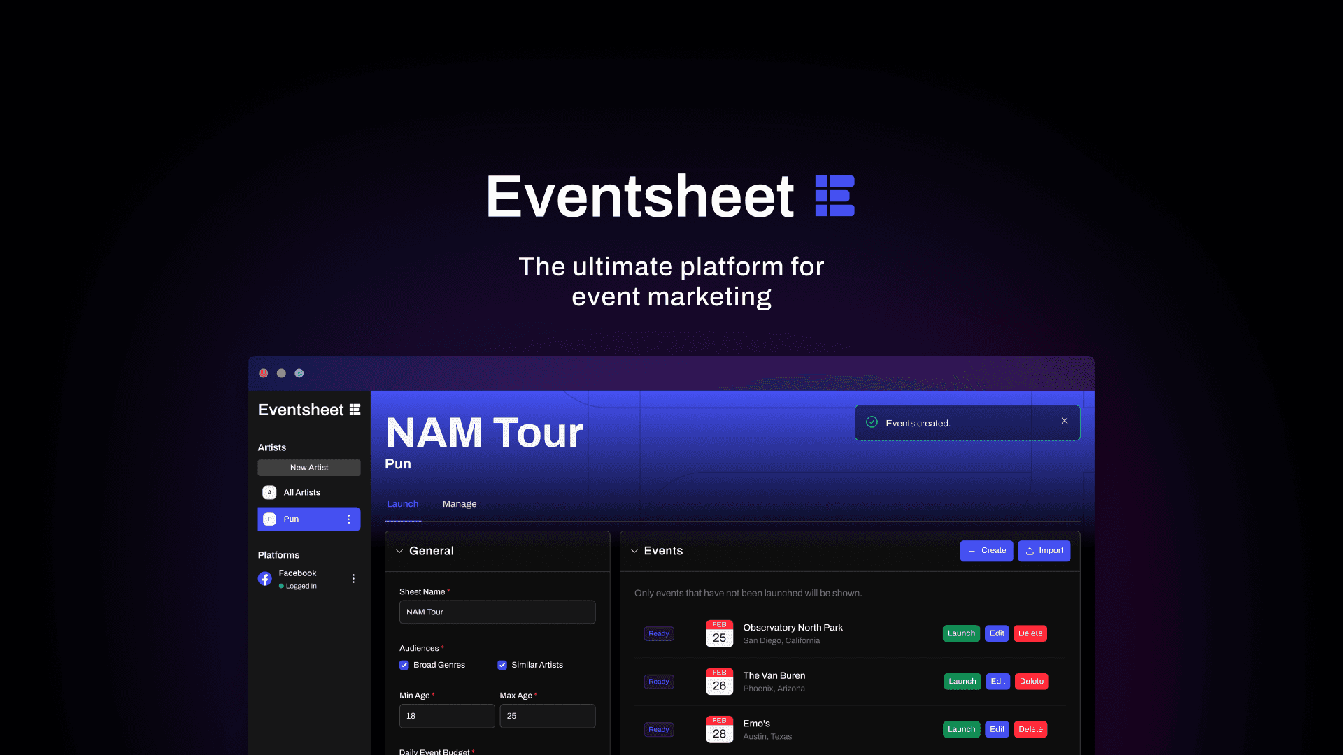 Eventsheet Intro