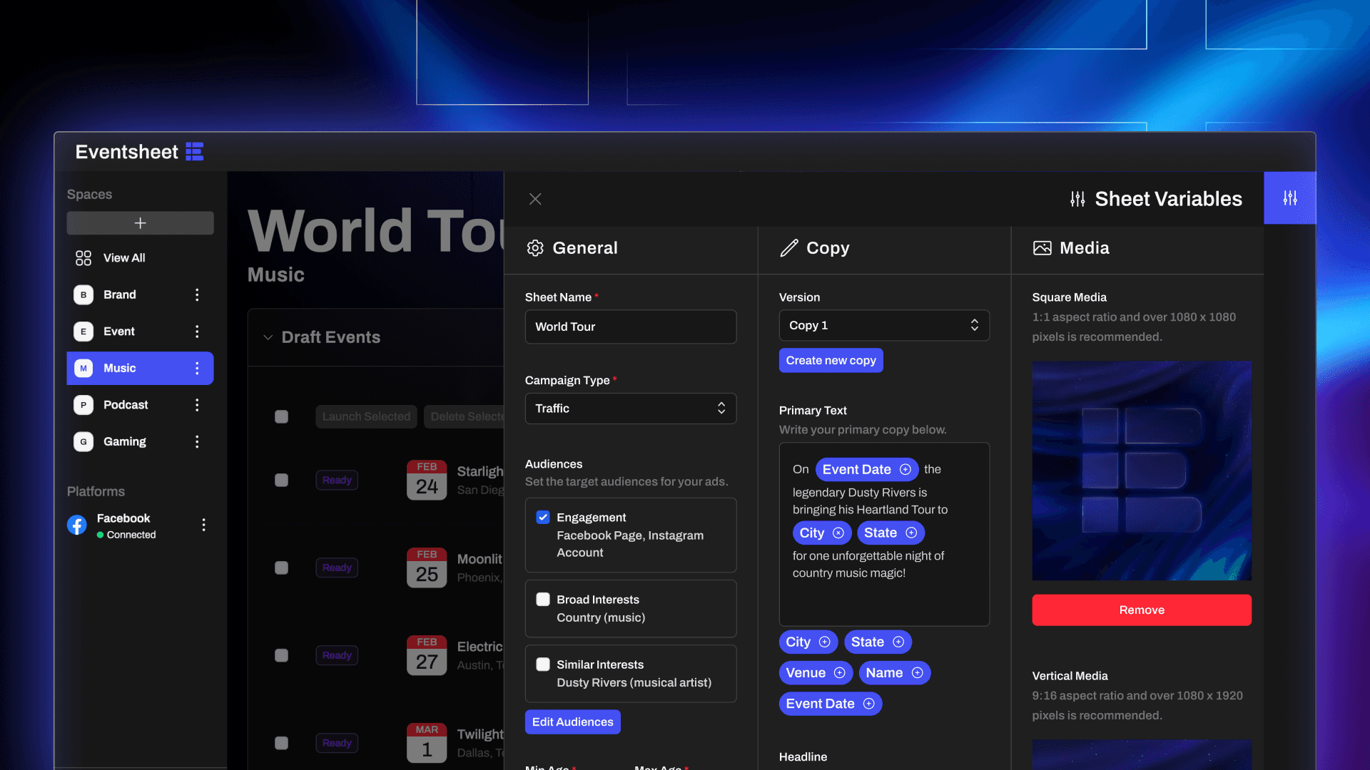 Eventsheet Platform